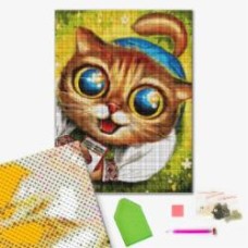 Алмазная мозаика Котик с ПВО ©Марианна Пащук 40х50 см Brushme