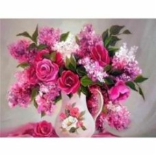 Набор со стразами Сирень и розы 40x50 см (У) GoToArt