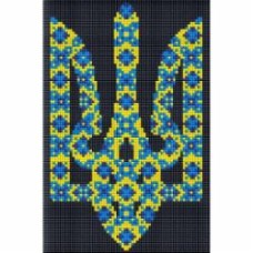 Алмазная мозаика Символ Украины с голограммными стразами (AB) Идейка