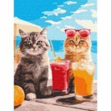 Картина по номерам Котики на отдыхе 30x40 см Идейка