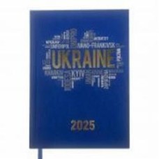 Дневник датированный UKRAINE темно-синий Buromax A5 2025 темно-синий