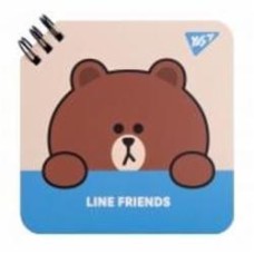 Блокнот 110х110 мм 80 лист. Line Friends Brown YES