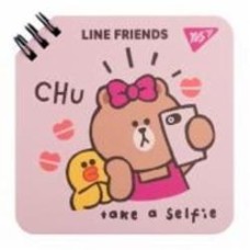 Блокнот 110х110 мм 80 лист. Line Friends Chu YES