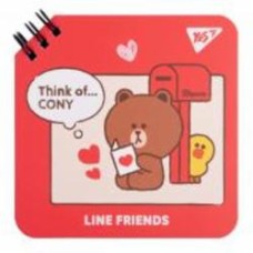 Блокнот 110х110 мм 80 лист. Line Friends Think of Cony YES