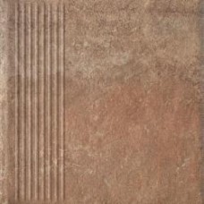 Клинкерная плитка Ceramika Paradyz Fondi rosso stopnica prosta 30x30