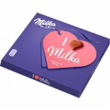 Конфеты Milka с кремово-клубничной начинкой в молочном шоколаде 110 г