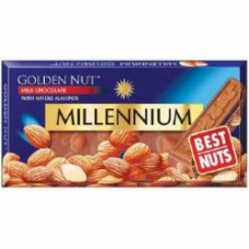 Шоколад Millennium Gold молочный с миндалем 100 г