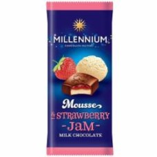 Шоколад Millennium Mousse Strawberry-Jam молочный 135 г