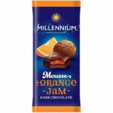 Шоколад Millennium Mousse черный с муссовой и апельсиновой начинкой 135 г
