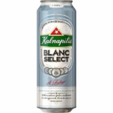 Пиво Kalnapilis Blanc Select светлое нефильтрованное ж/б 5% 0,568 л