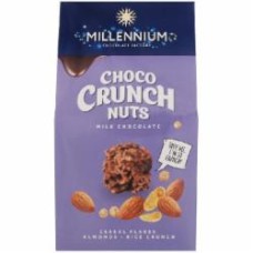 Конфеты Millennium шоколадные молочные с миндалем, злаковыми хлопьями и рисовыми шариками 100 г (Choco Crunch)