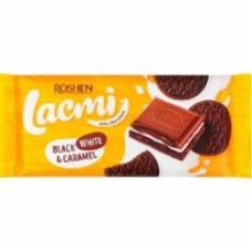 Шоколад Roshen Lacmi молочный с молочной начинкой карамелью и печеньем с какао 120г