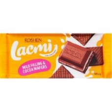 Шоколад Roshen Lacmi молочный с молочной начинкой и вафлей
