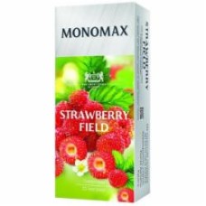 Чай зеленый Мономах листовой мелкий с ароматом земляники STRAWBERRY FIELD 25 шт.
