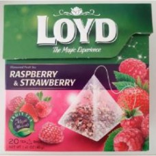 Чай ягодный Loyd Малина и Клубника в пирамидках 20 шт х 2 г 20 шт. 40 г