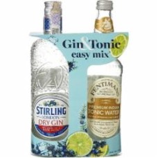 Набор подарочный Stirling London Dry Gin 0,7 л 37,5% и Тоник Premium Indian Fentimans 0,5 л