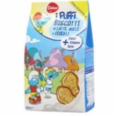 Печенье DELSER Смурфики Песочное детское со злаковой мукой, молоком и медом 350 г