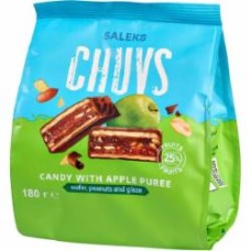 Конфеты Saleks «Chuvs» с яблочным пюре и жареным арахисом 180 г