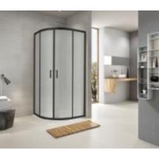 Душевая кабина Koller Pool R90RGB ROUND полукруглая Black 900x900x1900 мм стекло grape