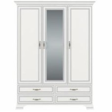 Шкаф с зеркалом Mebelbos Tiffany 3d4s вудлайн кремовый