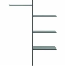 Полки к шкафу гардеробному BRW Hesen 1180850500 графит (S515-WKSZF/86-GF)