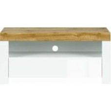 Тумба под ТВ BRW HOLTEN 1060x505x420 мм белый/белый глянец/дуб вотан (S440-RTV1S-BI/DWO/BIP)