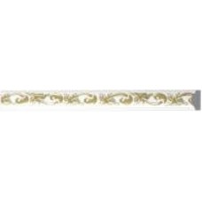 Молдинг Dellos Baget 130G-115 белый с золотом 2400x15x8 мм