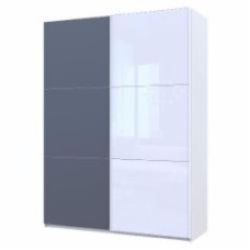Шкаф-купе Doros G-Caiser Графит/Белый 1 ДСП / 1 стекло / 3 части 2400х1800х600 мм белый