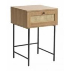 Тумба прикроватная Unique Furniture PENSACOLA 1ш 450x700x450 мм дуб меламин/натуральный полиротанг (44672023)