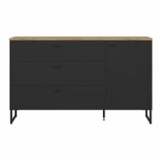 Комод BRW ZENDA 1д3ш 1500x905x420 мм дуб вотерфорд/чорный (S617-KOM1D3S/U-DWF/CA)