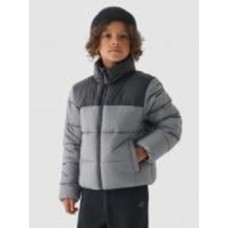 Пуховик для мальчиков зимний 4F DOWN JACKET M461 4FJWAW24TDJAM461-25S р.140 серый