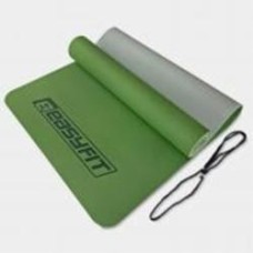 Коврик для йоги EasyFit зеленый TPE+TC двухслойный 6 мм Зеленый/Серый