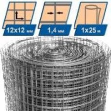 Сетка сварная оцинкованная GARANT METIZ 12x12x1,4 мм h=1 м