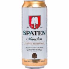 Пиво Spaten Munchen светлое фильтрованное ж/б 5,2% 0,5 л