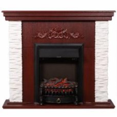 Каминокомплект ASTRA FLAME Леон white+HORTON BLACK