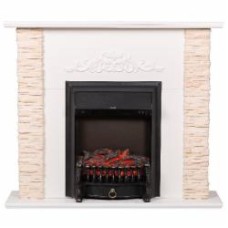 Каминокомплект ASTRA FLAME Ларнака cream + HORTON BLACK