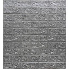 3D-панель Sticker Wall кирпич серебро 700х770х5 мм (17-5)