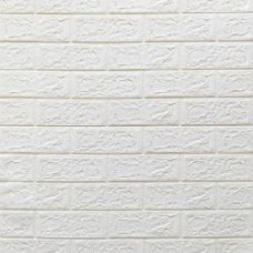 3D-панель с ПВХ самоклеящаяся Sticker Wall кирпич белый 700х770х3 мм (001-3)