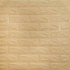 3D-панель с ПВХ самоклеящаяся Sticker Wall кирпич бежевый 700х770х3 мм (09-3)