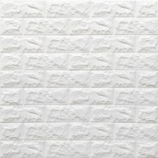 3D-панель из ПП самоклеющаяся Sticker Wall белая 700x770x7 мм SW-00000047