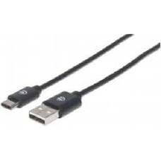 Кабель Manhattan Type-C – USB 2.0 3 м черный (354936)