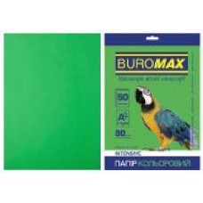 Бумага офисная цветная Buromax A4 80 г/м Intensiv 50 листов BM.2721350-04 зеленый