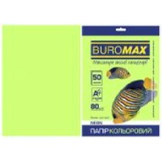 Бумага офисная цветная Buromax A4 80 г/м Neon 50 листов BM.2721550-04 зеленый