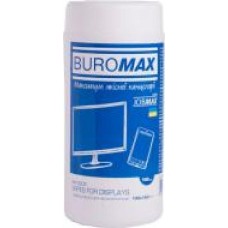 Салфетки для очистки экранов, мониторов и оптики 100 шт Buromax