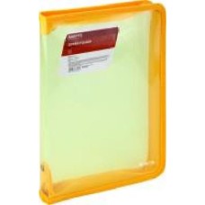 Папка на молнии B5 прозрачная желтая 1802-25-a Axent