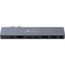 Док-станция Canyon Multiport Docking Station with 8 port Type C PD100W Grey (CNS-TDS08DG)