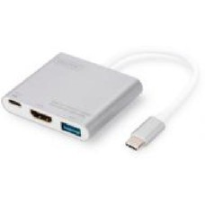 Переходник Digitus Dock/USB 0,2 м серебристый (DA-70838-1) Type-C to HDMI/USB 3.0/Type-C