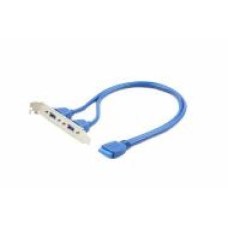 Кабель Cablexpert 0,44 м синий (CC-USB3-RECEPTACLE) USB 3.0 розетка на кронштейне 10P