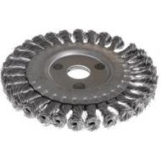 Щетка дисковая D 150х22,2 мм MasterTool из плетеной проволоки 19-9015