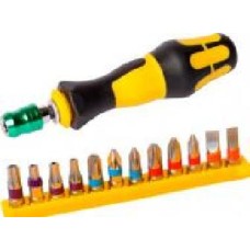Отвертка со сменными насадками MasterTool в кейсе+12 насадок 40-0143